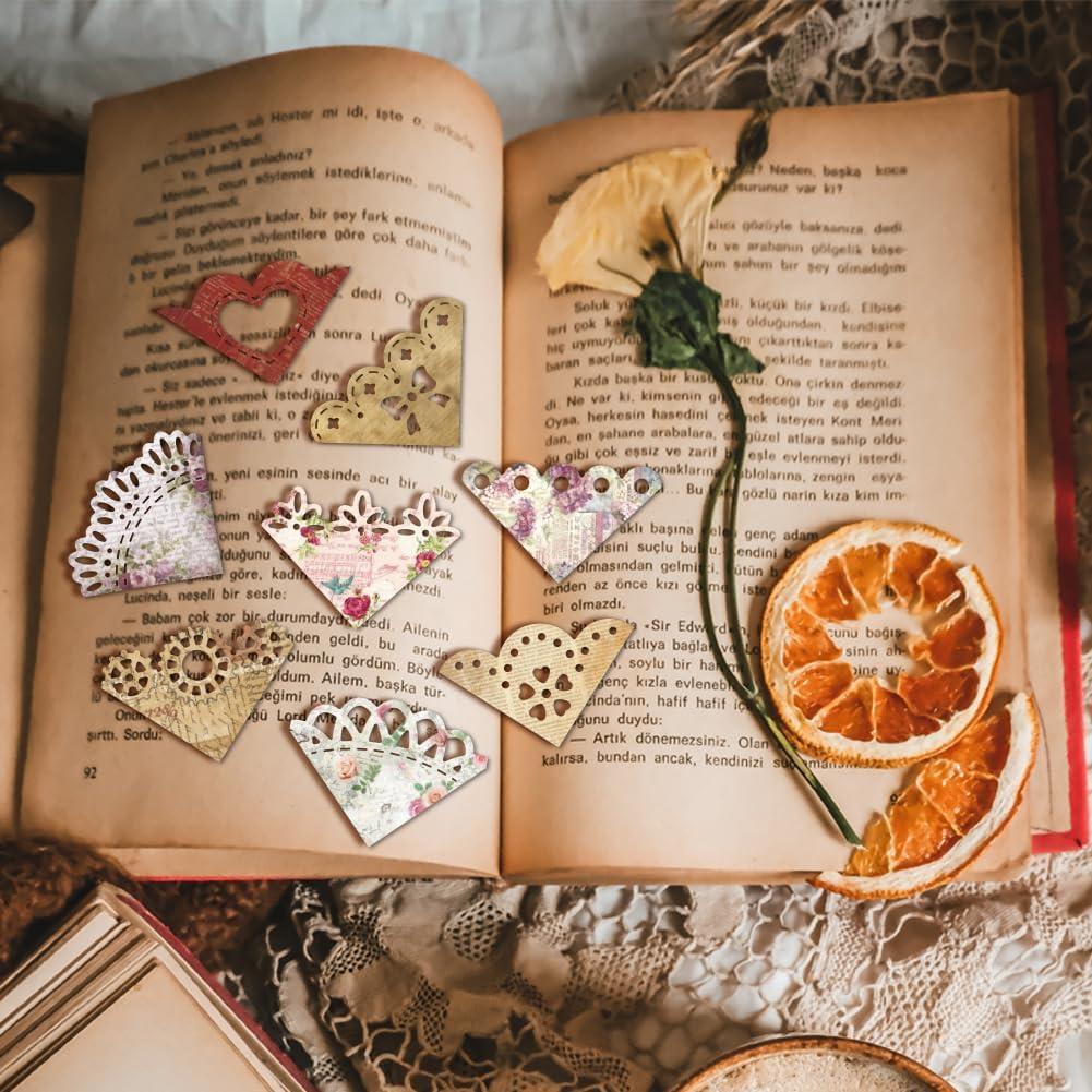 Troqueles de Esquinas de Libros GLOBLELAND 22 Piezas Scrapbooking