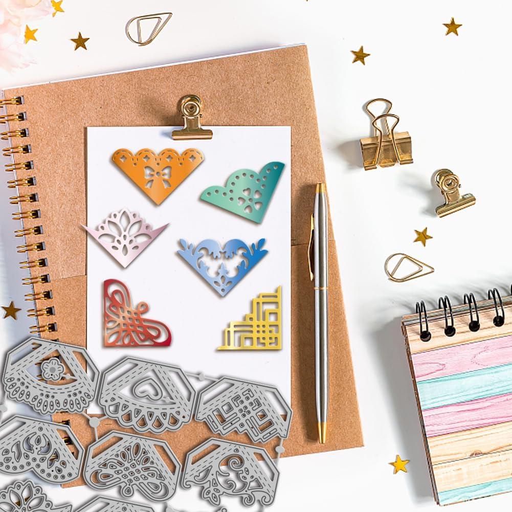 Troqueles de Esquinas de Libros GLOBLELAND 22 Piezas Scrapbooking