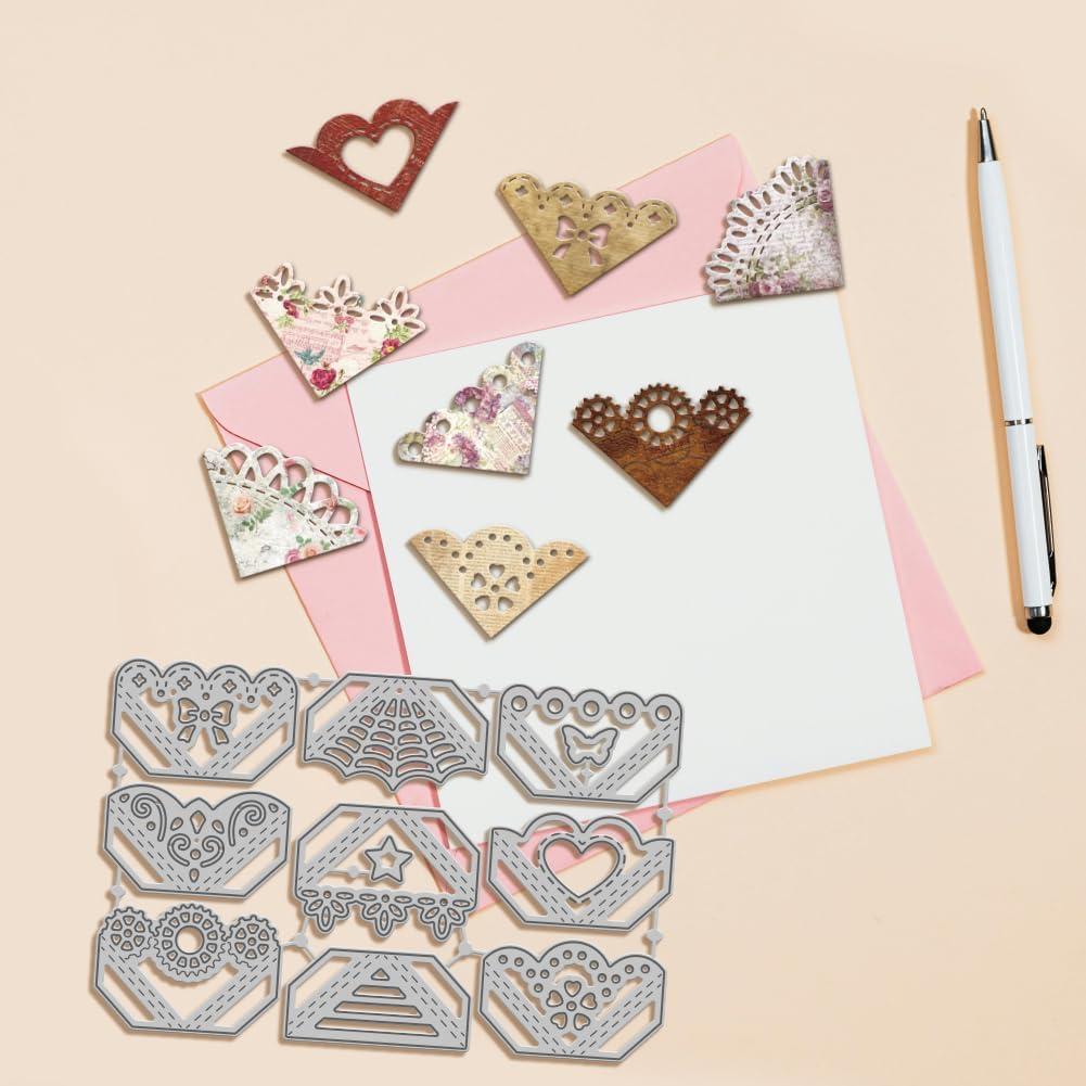 Troqueles de Esquinas de Libros GLOBLELAND 22 Piezas Scrapbooking