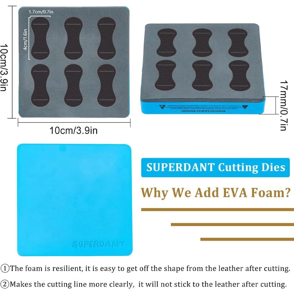 Troqueles de Cuero SUPERDANT para Pulseras 10x10cm