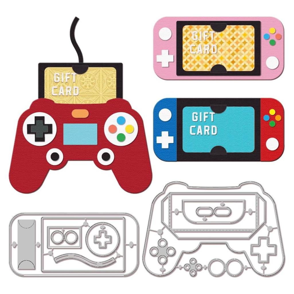 Troqueles para Tarjetas de Regalo GLOBLELAND Consola de Juego