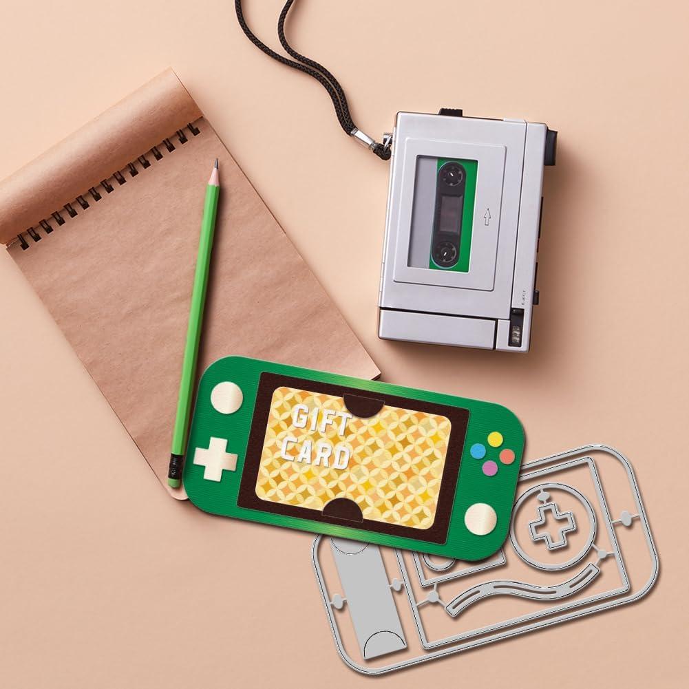 Troqueles para Tarjetas de Regalo GLOBLELAND Consola de Juego