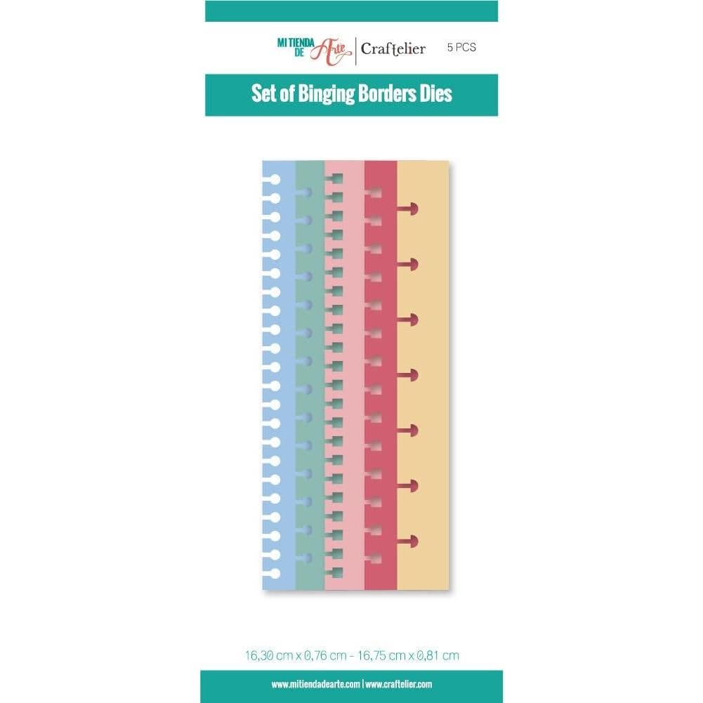 Set de 5 Troqueles Básicos Craftelier para Bordes de Encuadernación - 16.74 x 0.81 cm