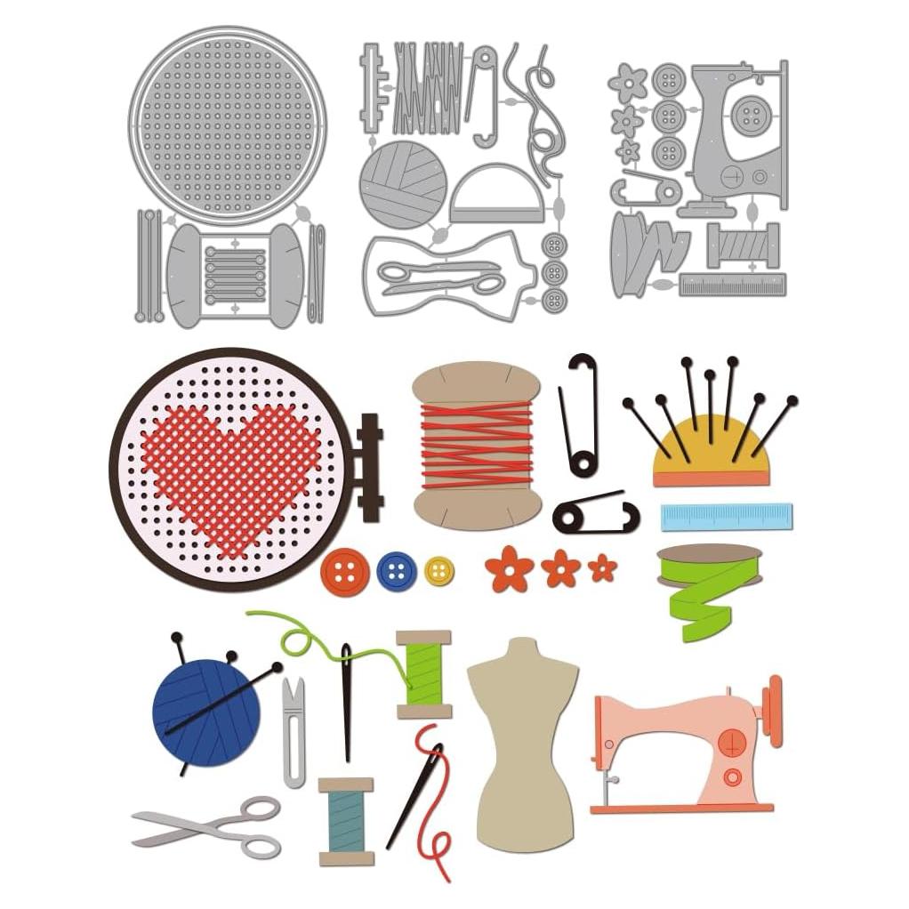 Plantillas de Corte de Metal MAYJOYDIY - Bordado 3 Piezas