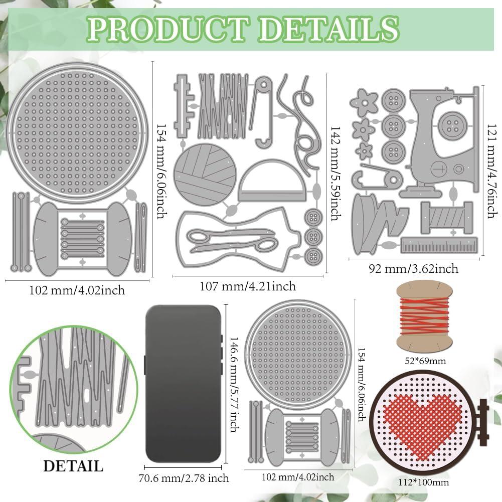 Plantillas de Corte de Metal MAYJOYDIY - Bordado 3 Piezas