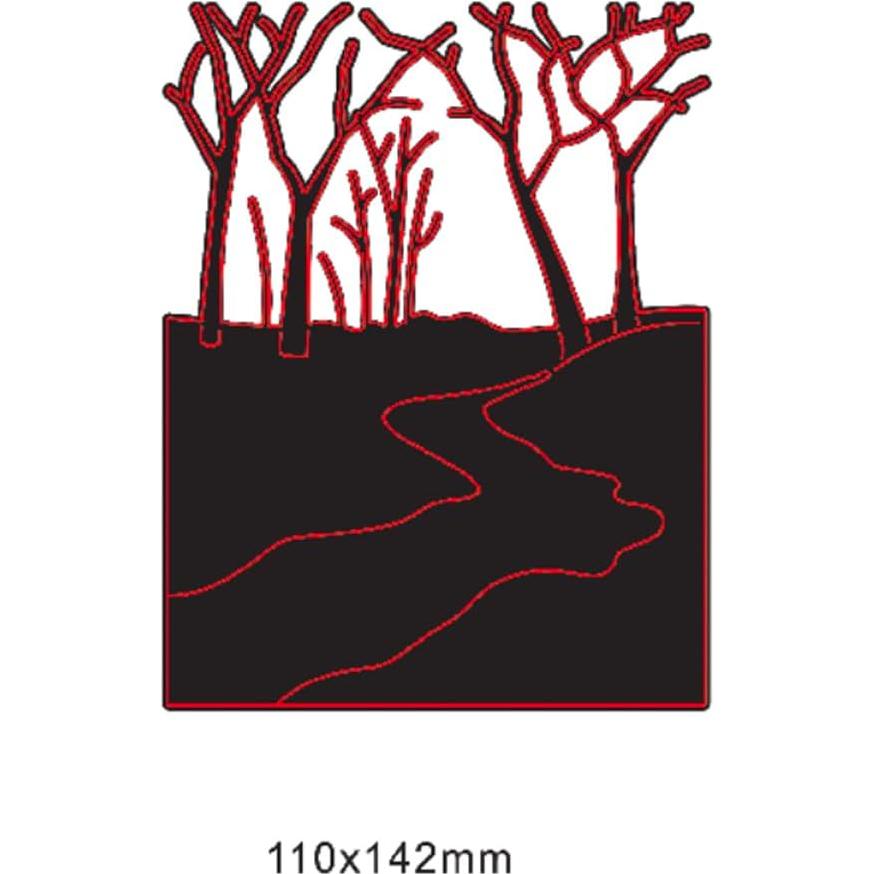 Troquel de Metal Lapoo para Scrapbooking Caminos y Bosques 14.2 cm