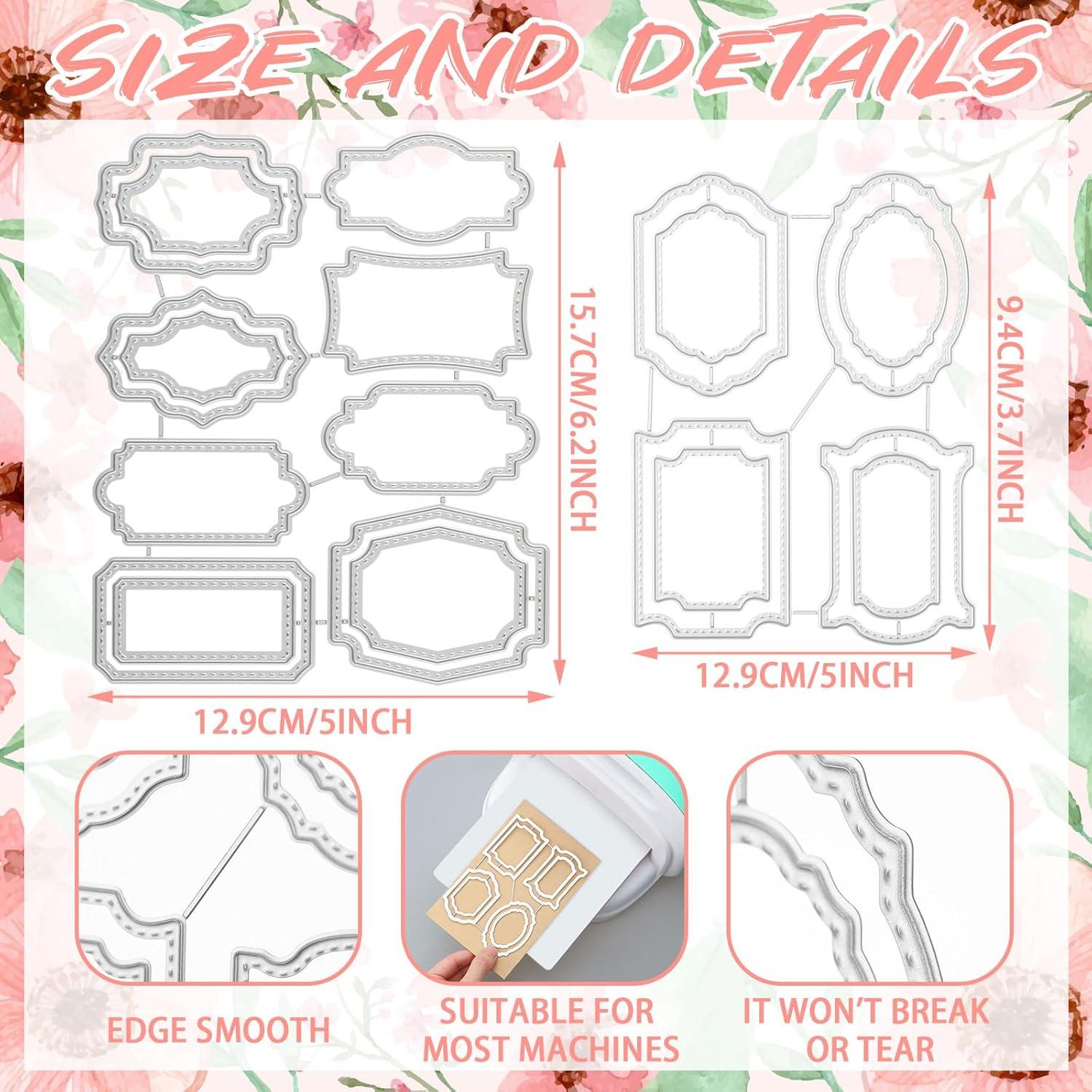 Troqueles de Corte de Metal Jinei 12 Pcs para Scrapbooking