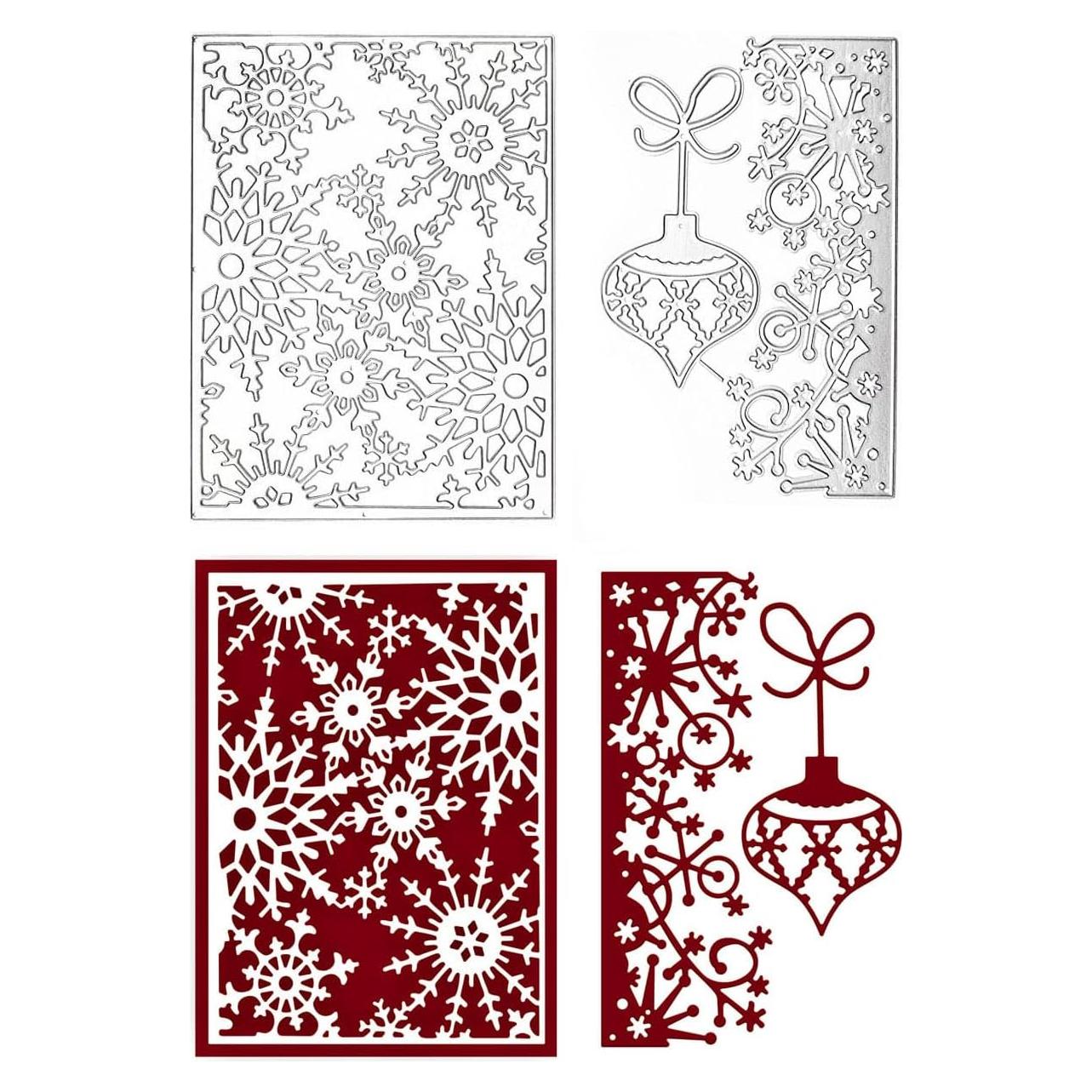 Cortes de Metal Kashoer para Scrapbooking - Copo de Nieve y Linterna