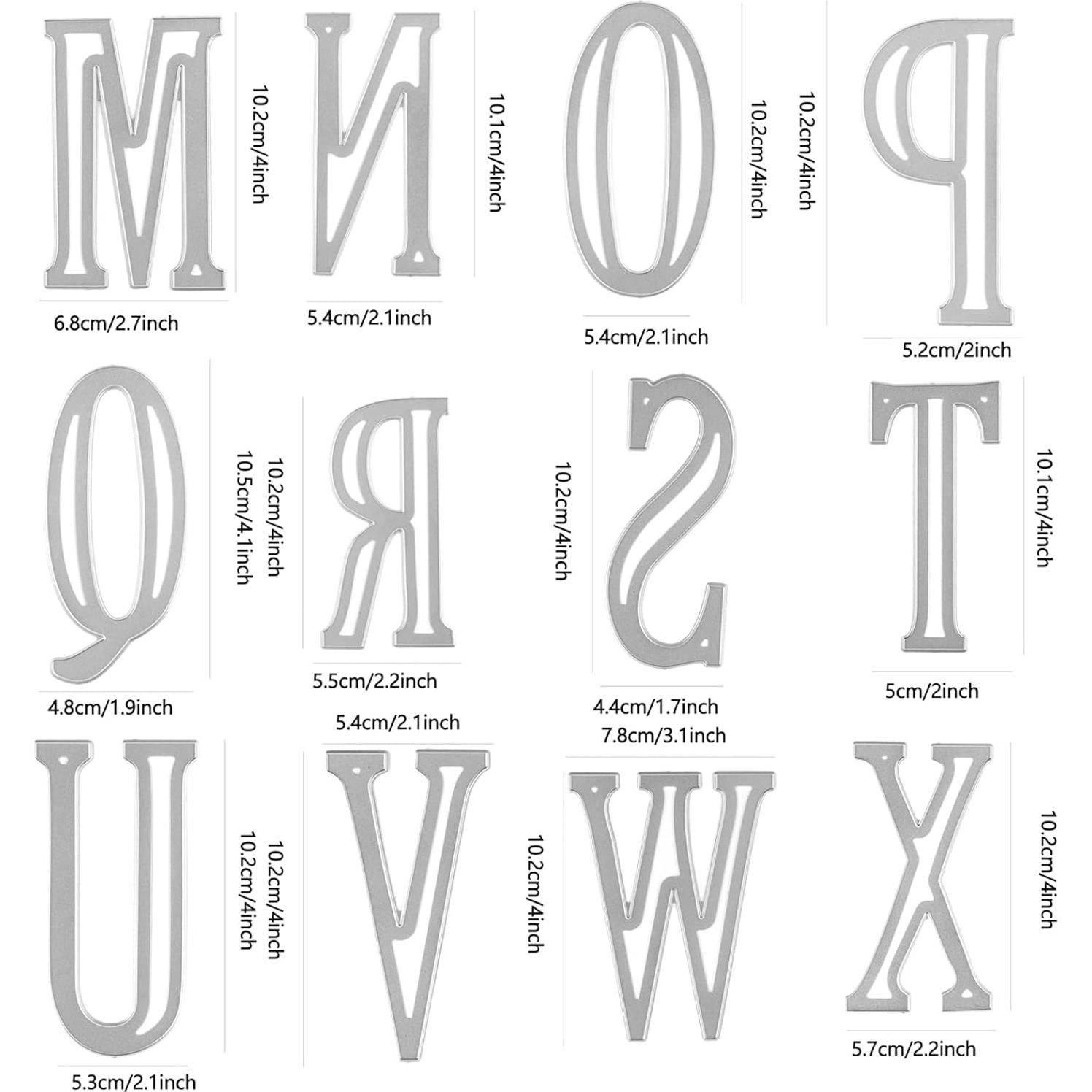 Troqueles de Corte 26 Letras Mayúsculas Briartw 10cm