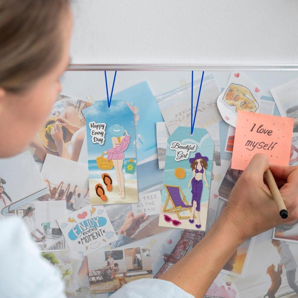 Troqueles de Corte DELORIGIN Dama en la Playa 2 Piezas