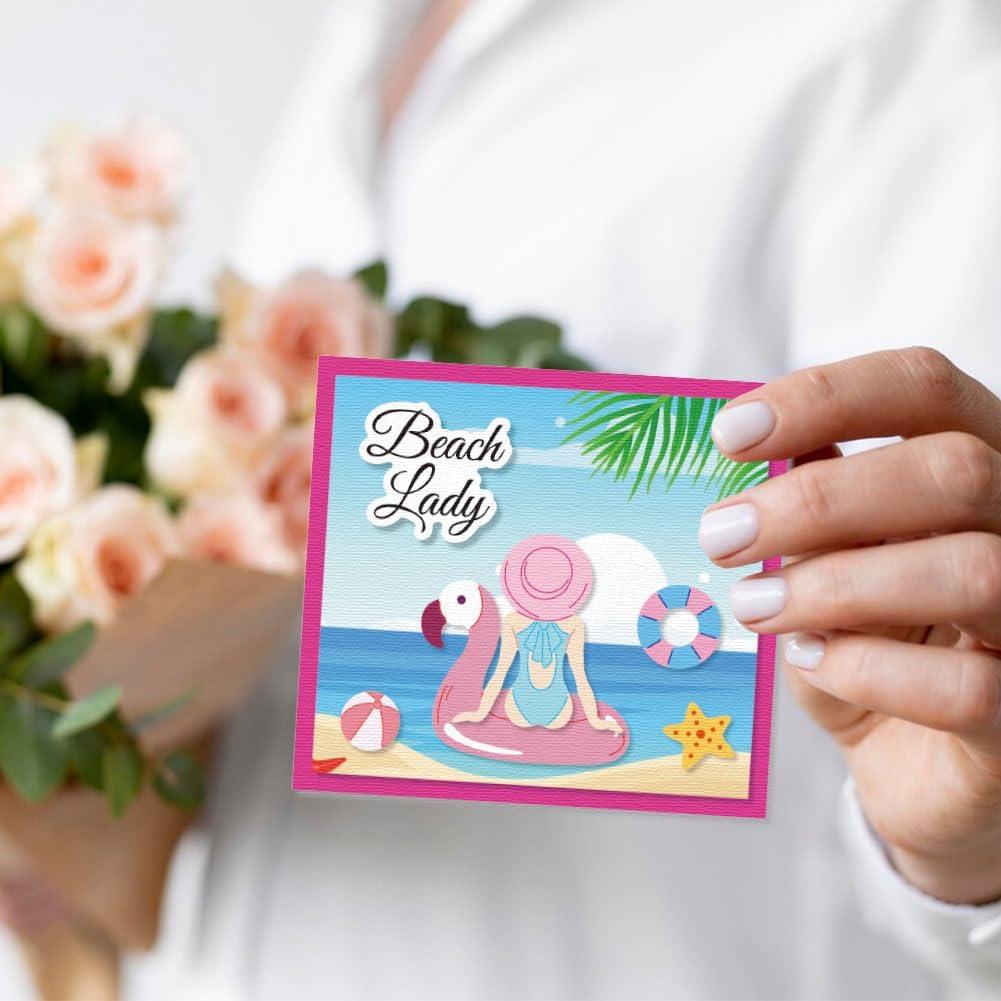 Troqueles de Corte DELORIGIN Dama en la Playa 2 Piezas