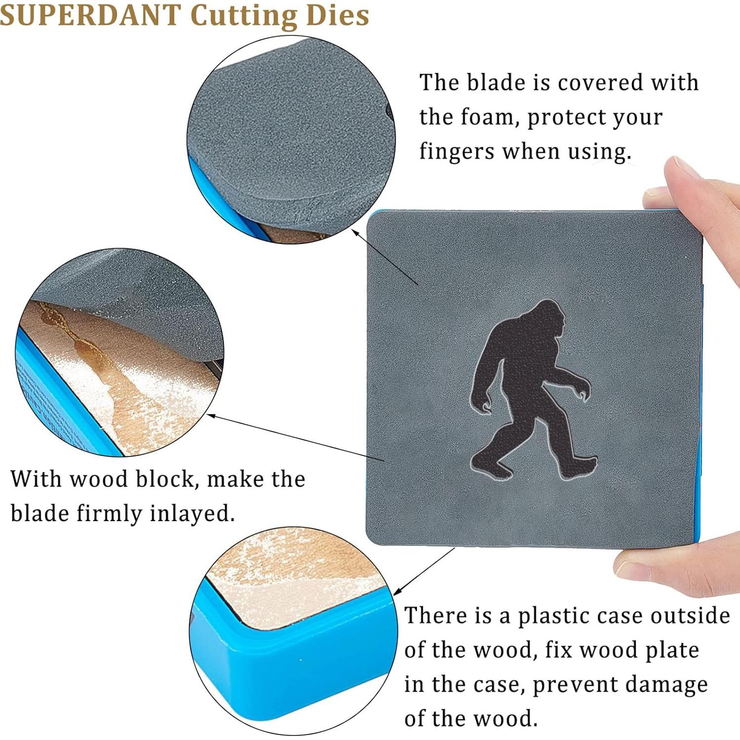 Troqueles de Corte de Madera SUPERDANT para Cuero 10x10cm