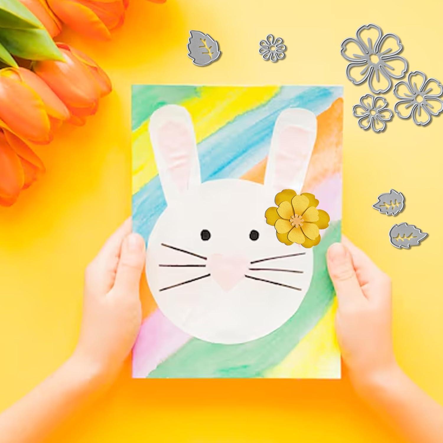 Troqueles de Flores y Hojas Hying para Scrapbooking 15x7cm