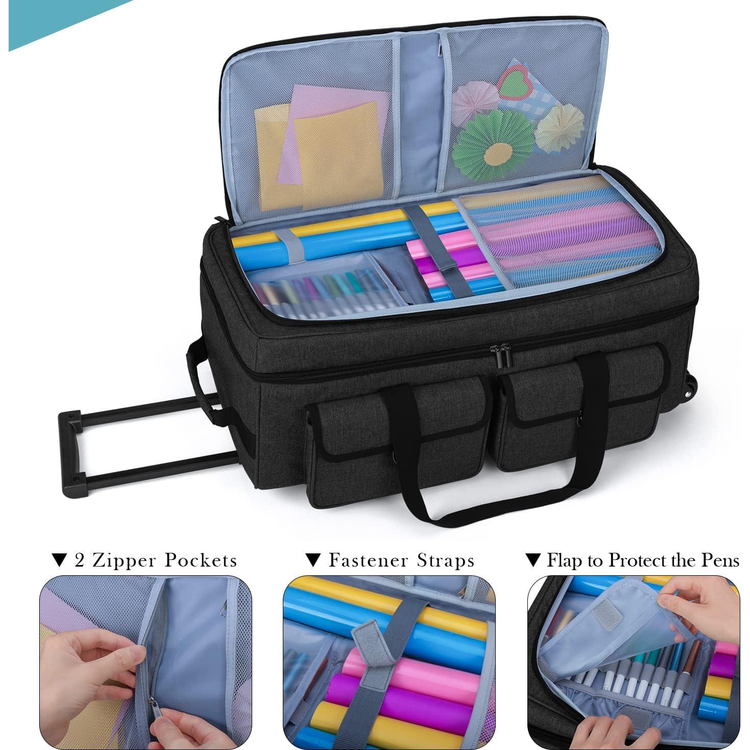 Bolsa de Transporte Rodante Yarwo para Cricut y Silhouette 59x30x24cm