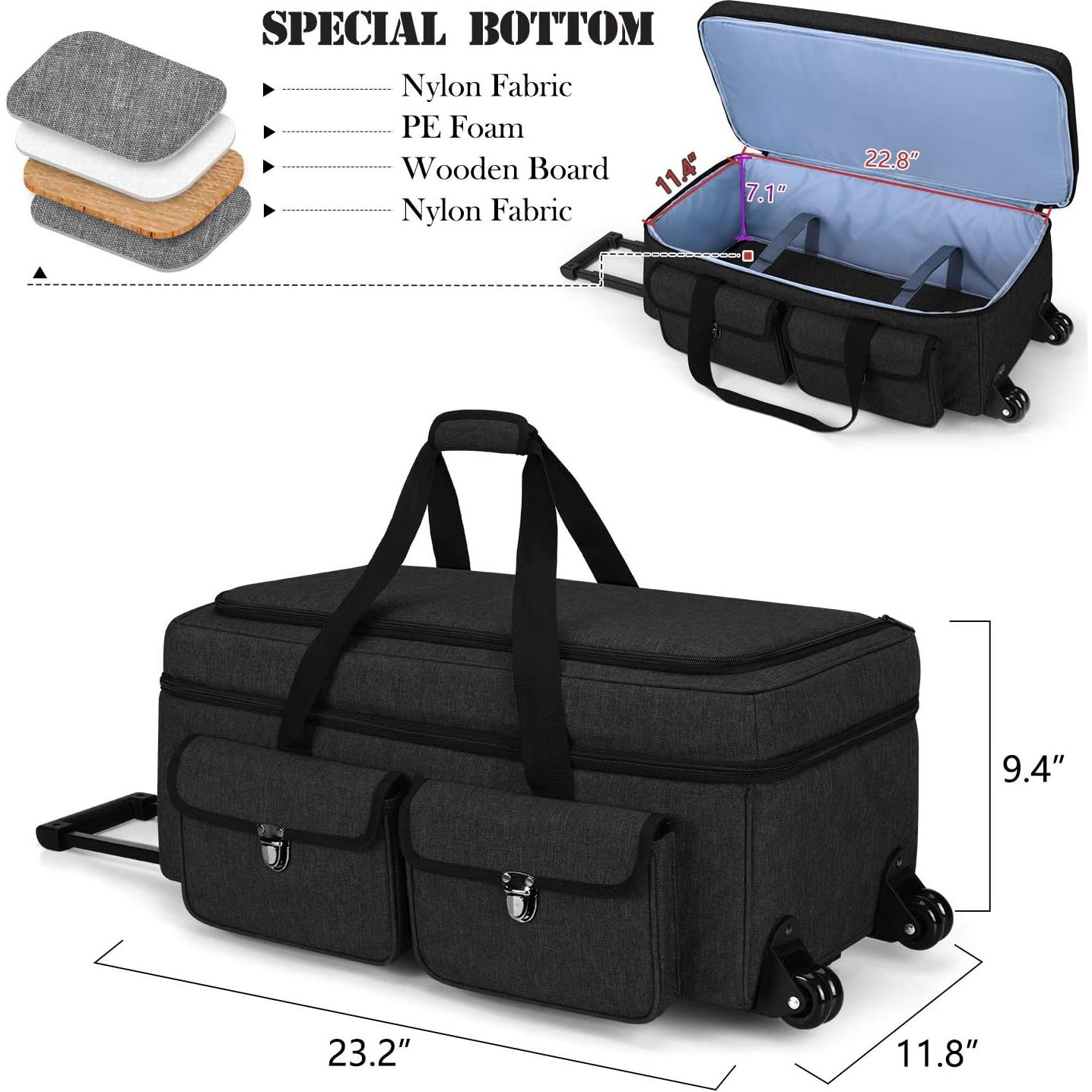 Bolsa de Transporte Rodante Yarwo para Cricut y Silhouette 59x30x24cm