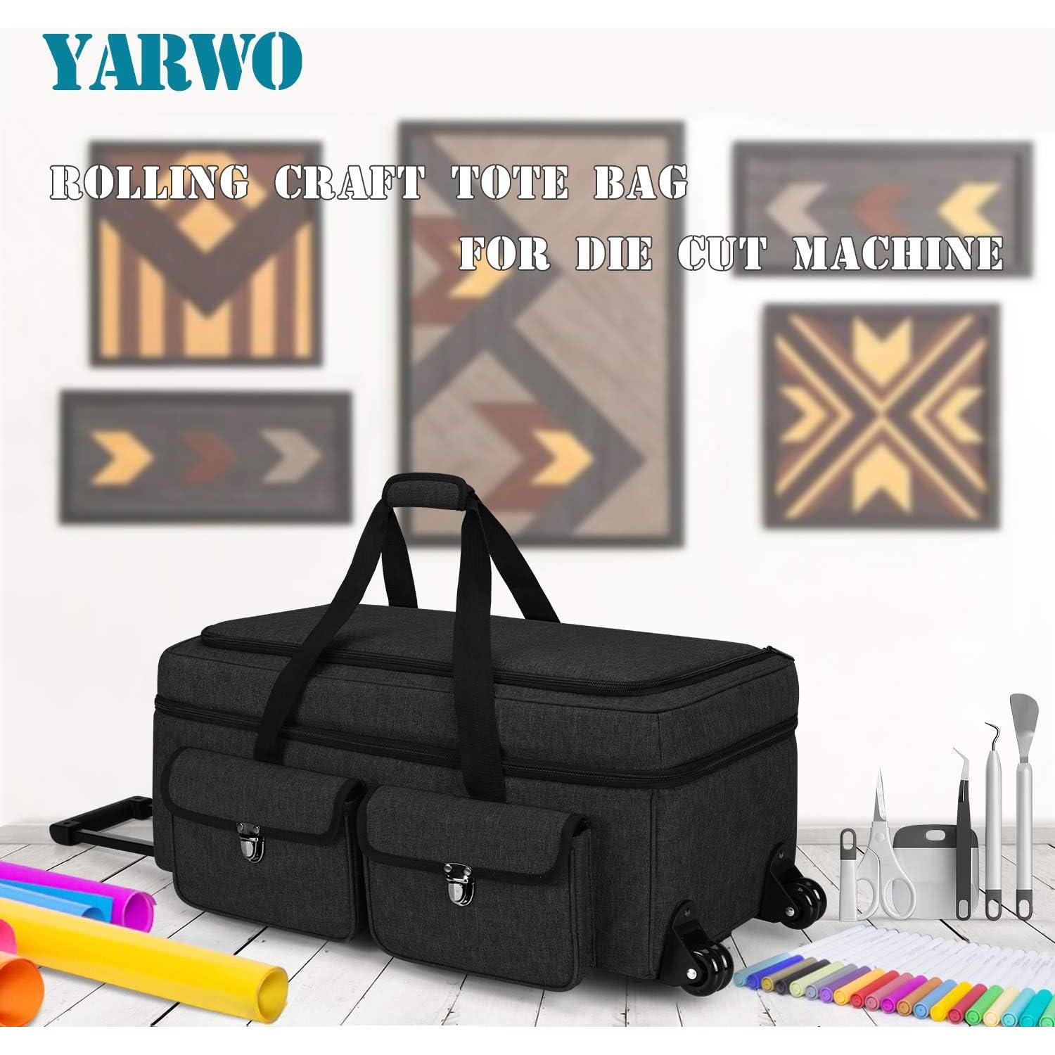 Bolsa de Transporte Rodante Yarwo para Cricut y Silhouette 59x30x24cm