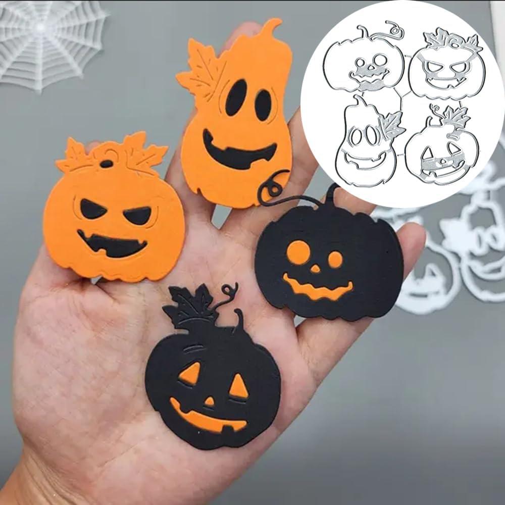 4 Piezas Troqueles de Metal Fantasmas de Calabaza para DIY