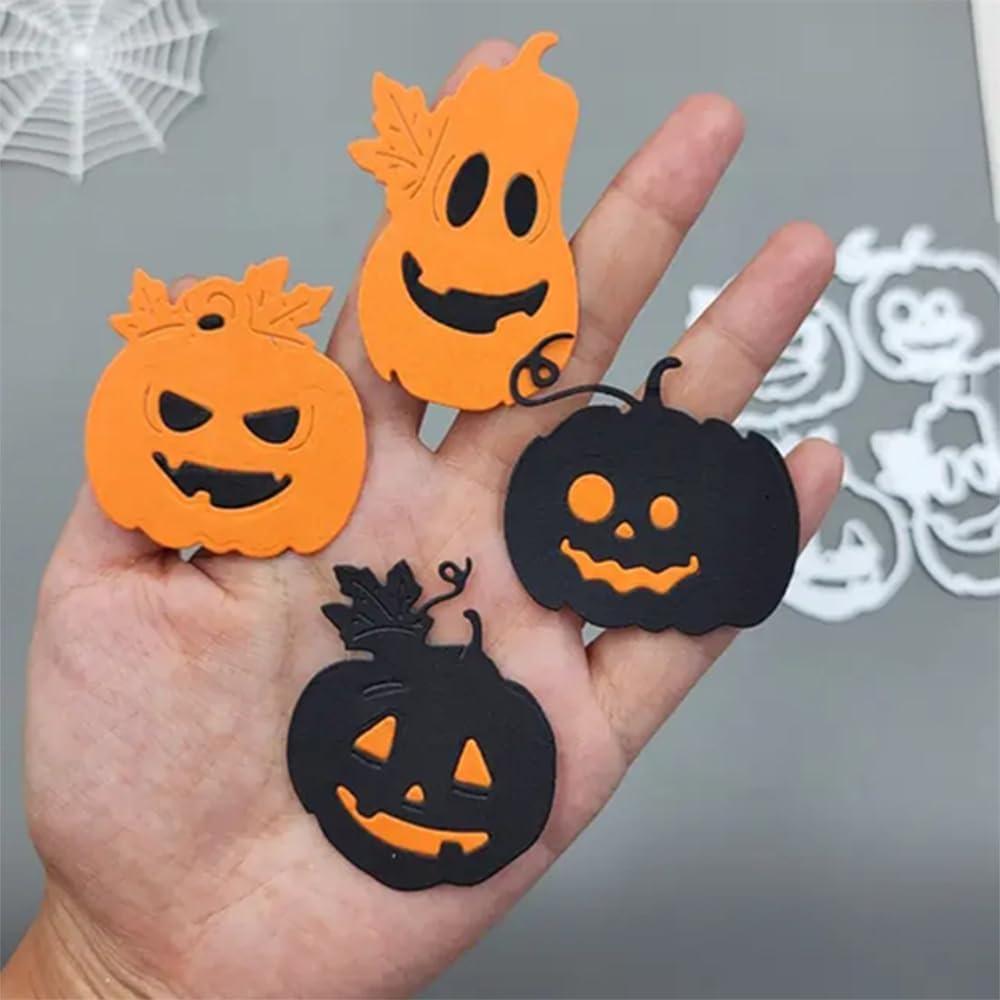 4 Piezas Troqueles de Metal Fantasmas de Calabaza para DIY