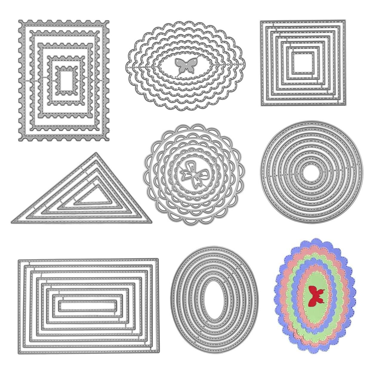 Troqueles de Corte de Metal SENHAI 8 Pcs para Scrapbooking