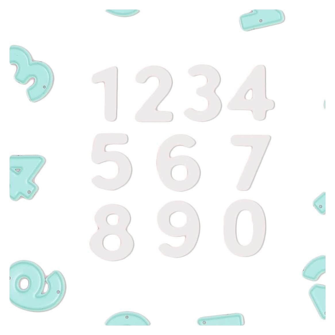 Set de 10 Troqueles Números Craftelier 2 cm para Scrapbooking