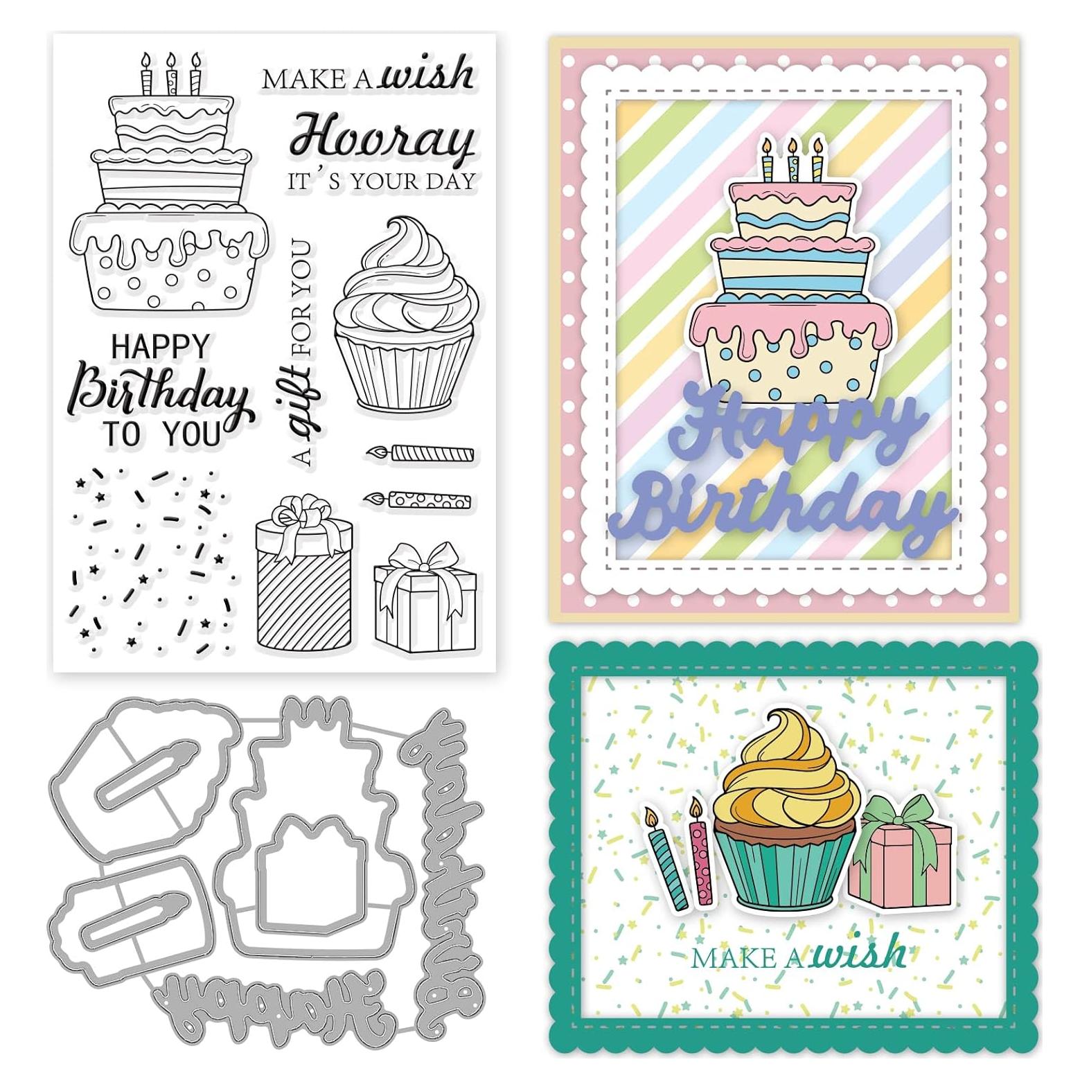 Sello y Troquel INFUNLY Cumpleaños Feliz - Manualidades