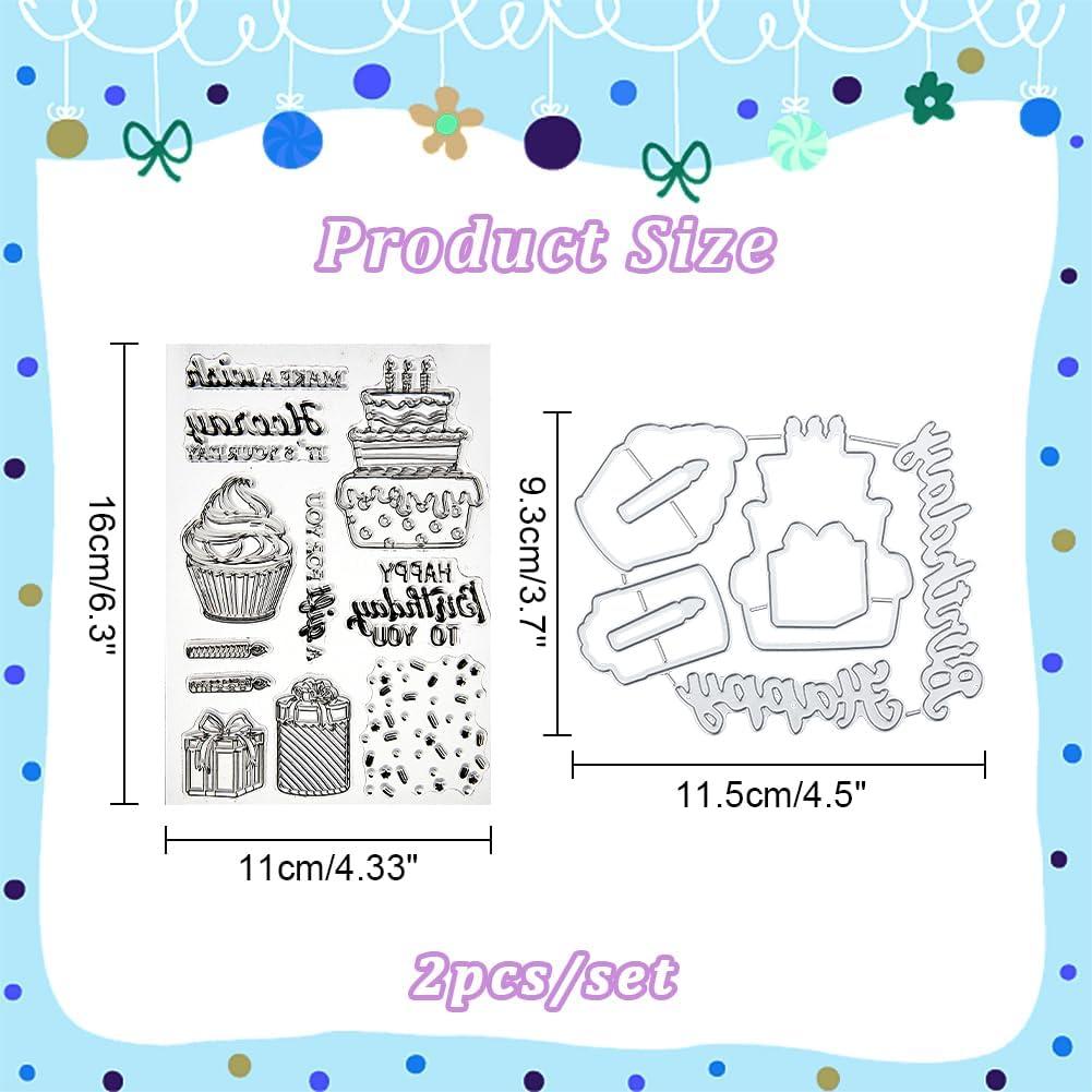 Sello y Troquel INFUNLY Cumpleaños Feliz - Manualidades