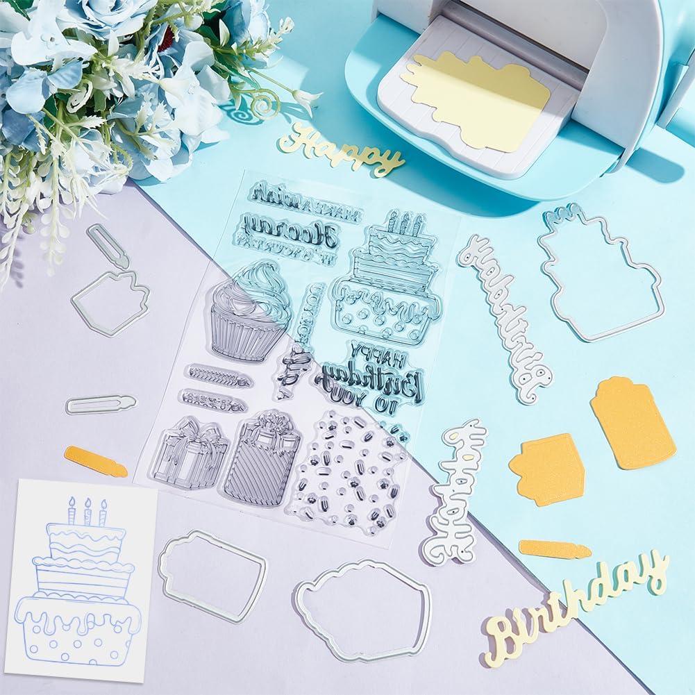 Sello y Troquel INFUNLY Cumpleaños Feliz - Manualidades