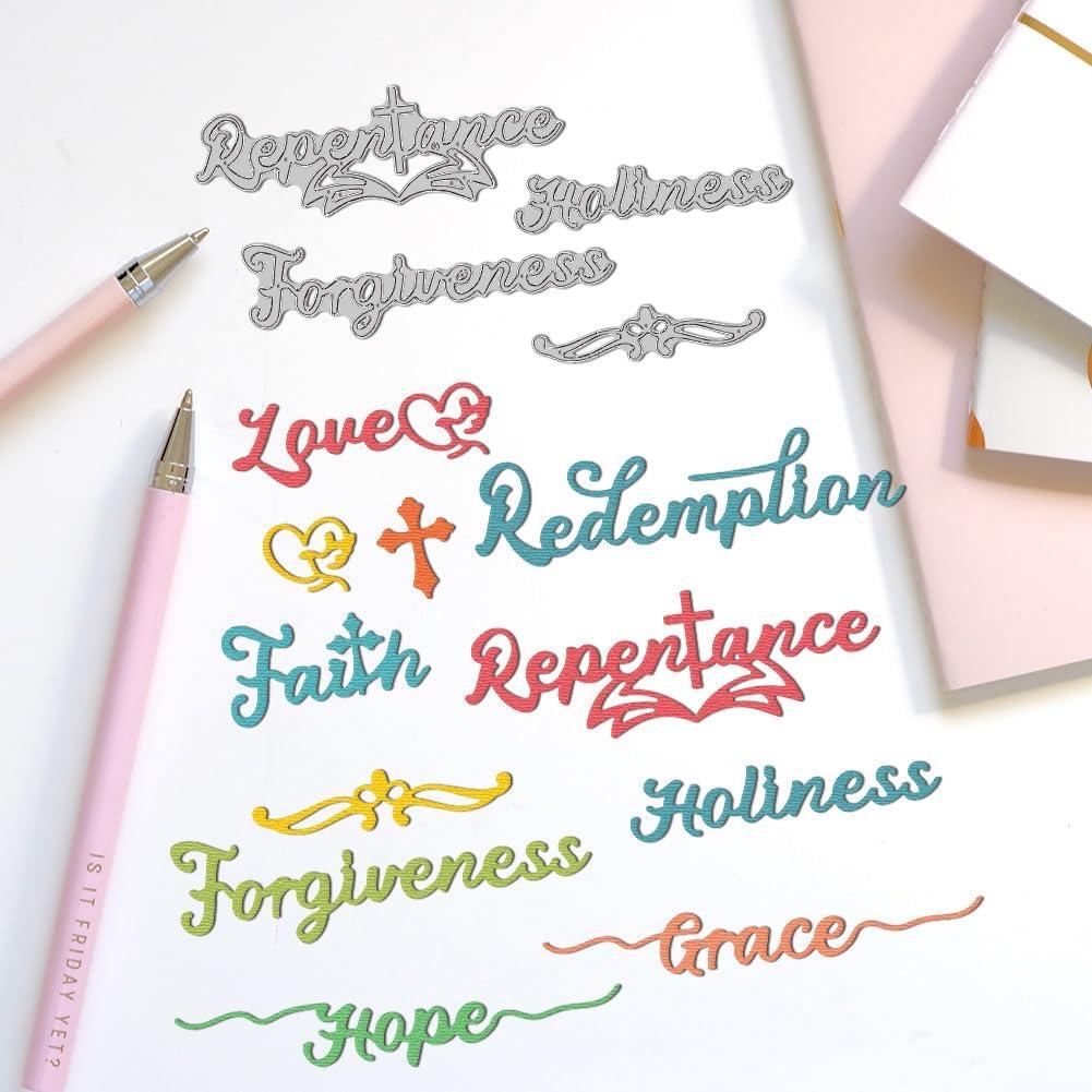 Troqueles de Corte Cruz Bíblica DELORIGIN 110x145mm para Scrapbooking