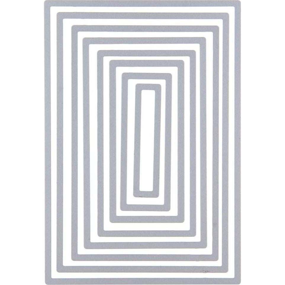 8Pcs Rectangle Cutting Dies Stencil DIY Scrapbook Album Paper Card Embossing Tool (Rectangle)