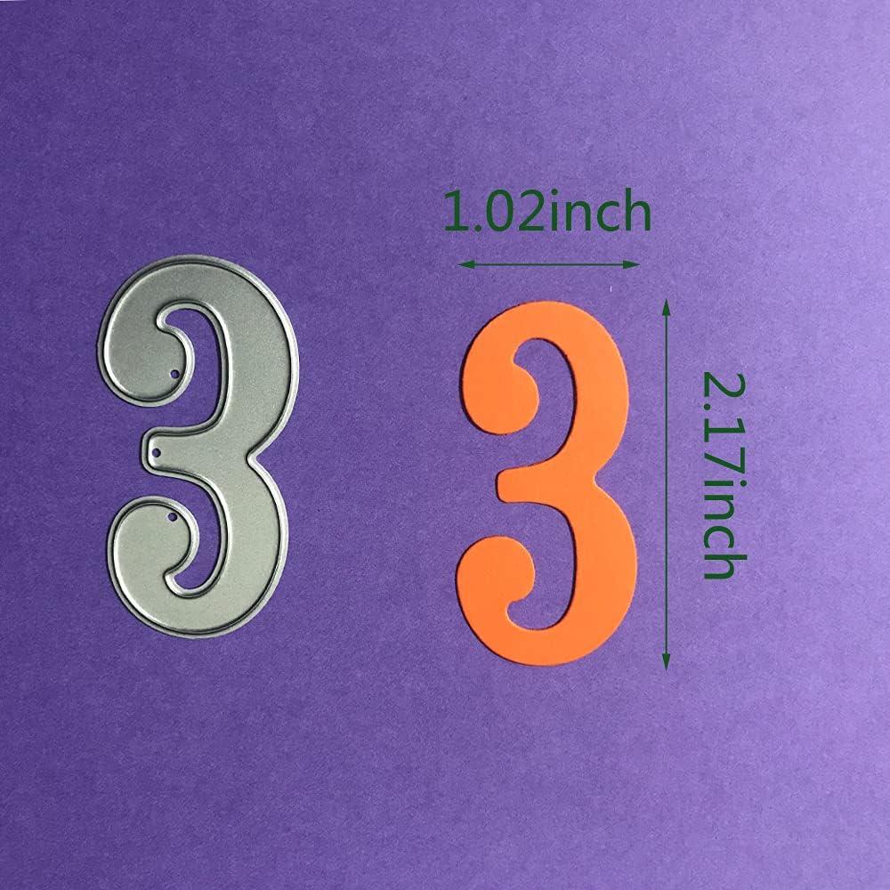 Troqueles de Metal para Scrapbooking AHOMASH Números 0-9 5 cm