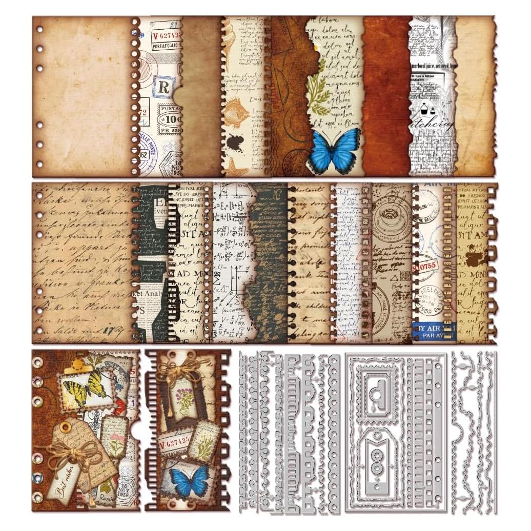 Troquel de Corte Vintage GLOBLELAND para Scrapbooking 3 Piezas