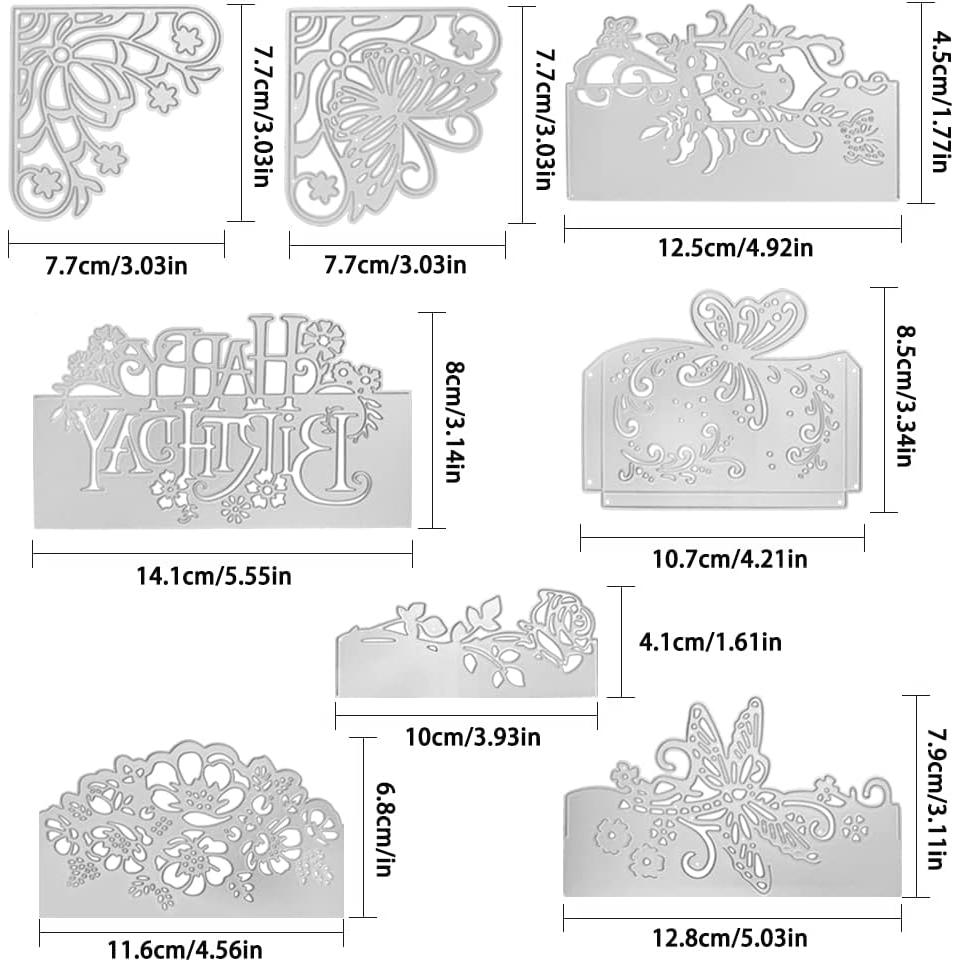 8 Troqueles de Corte AFUNTA para Tarjetas de Cumpleaños DIY