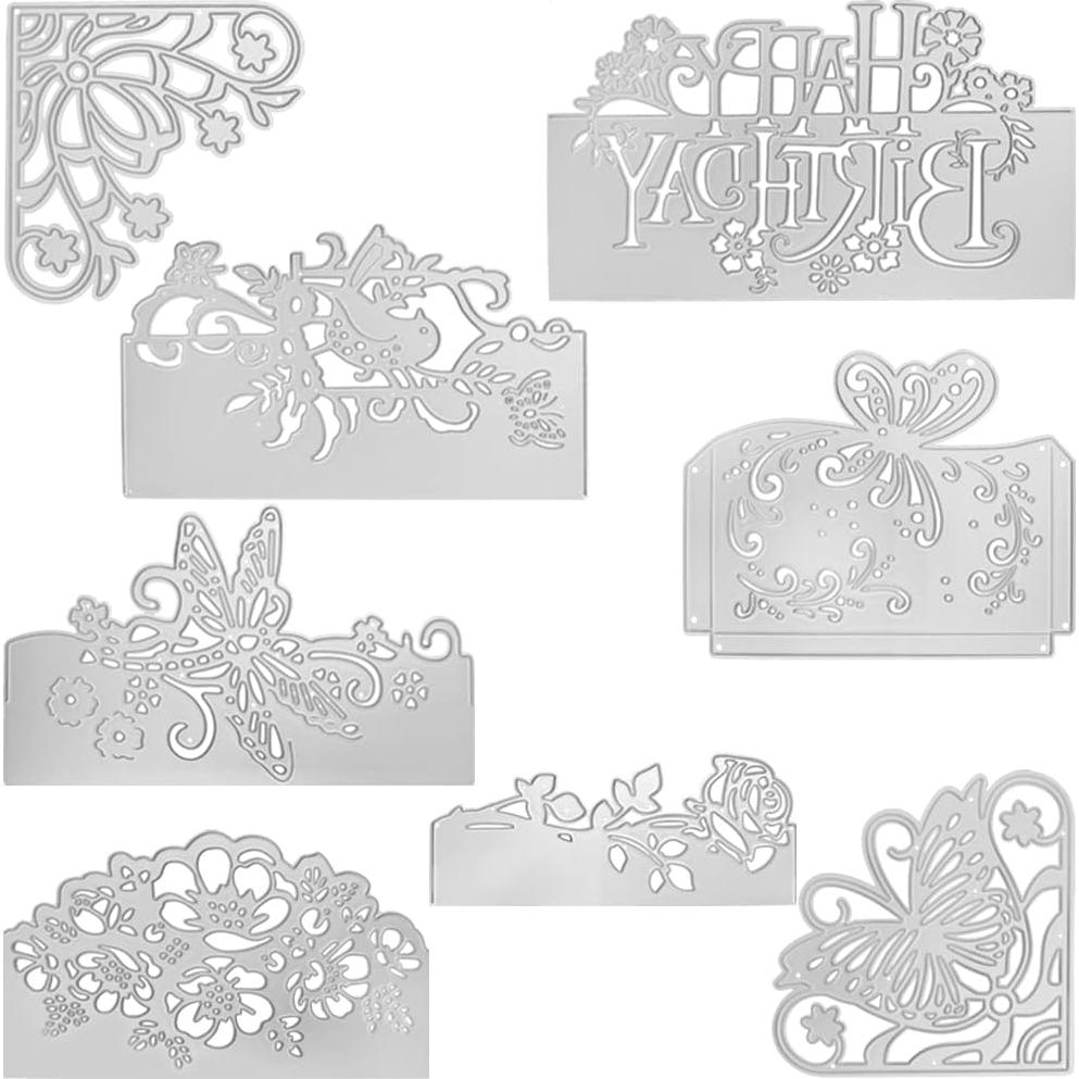 8 Troqueles de Corte AFUNTA para Tarjetas de Cumpleaños DIY