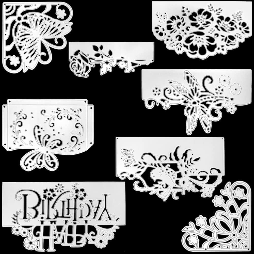 8 Troqueles de Corte AFUNTA para Tarjetas de Cumpleaños DIY