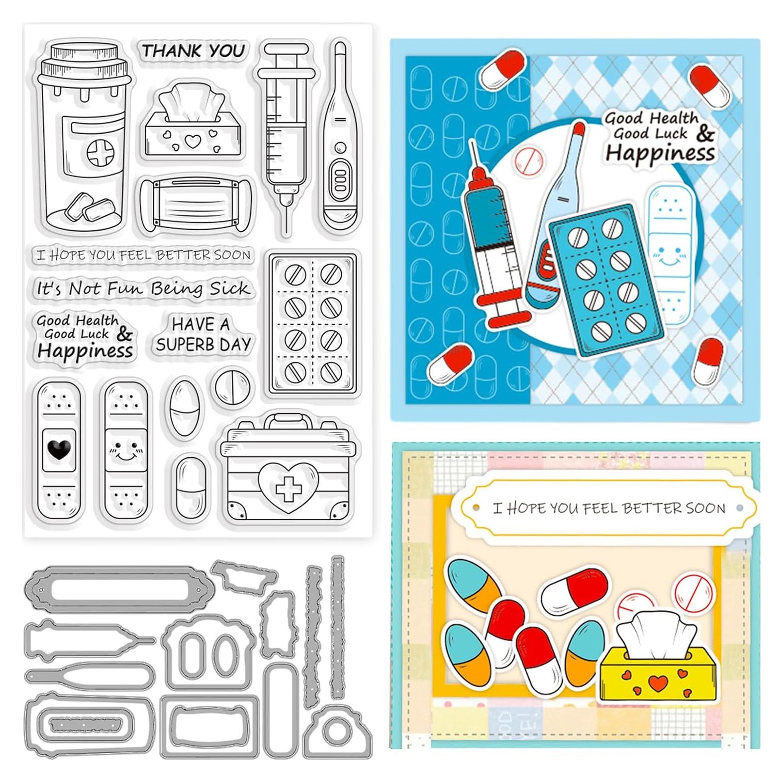 Conjunto de Sellos y Troqueles ORIGACH para Tarjetas de Mejorate