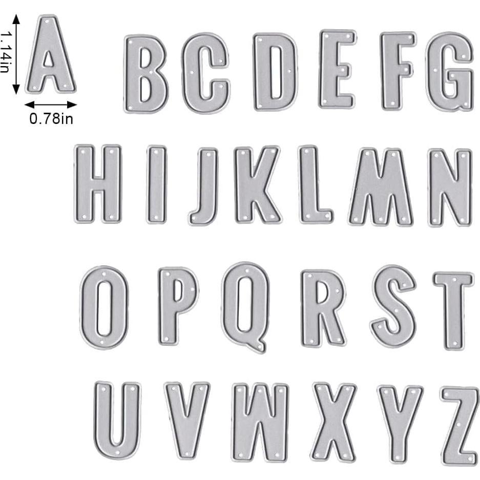 Troqueles de Corte Letras Mayúsculas Hying CD-Alfabeto Oro