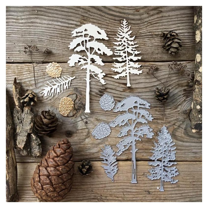Troquel de Metal Lapoo para Scrapbooking - Árboles de Pino 9.14x10.41cm