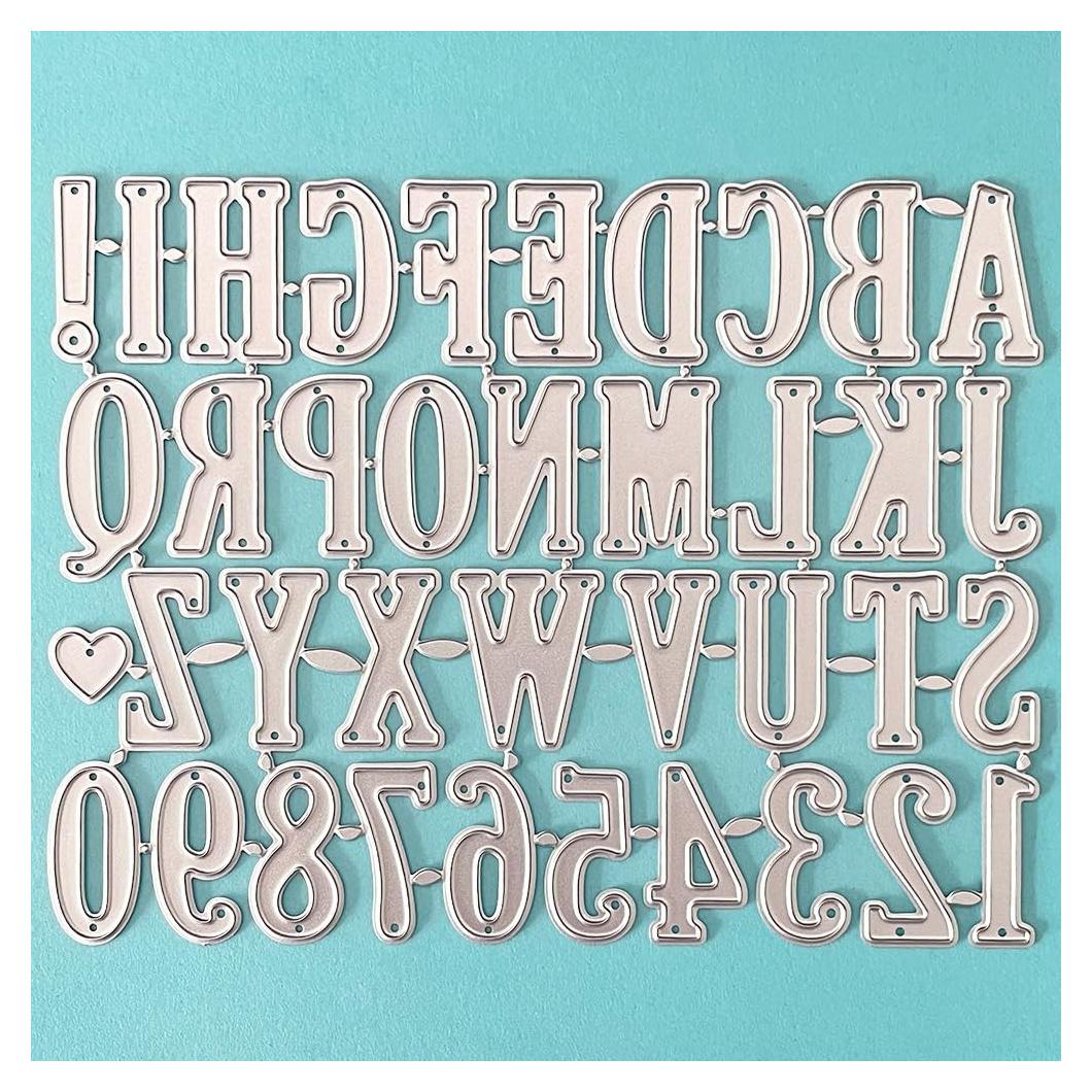 Troquel de Corte de Metal KVMDVSY 26 Letras y 10 Números DIY