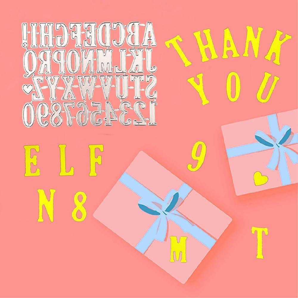 Troquel de Corte de Metal KVMDVSY 26 Letras y 10 Números DIY