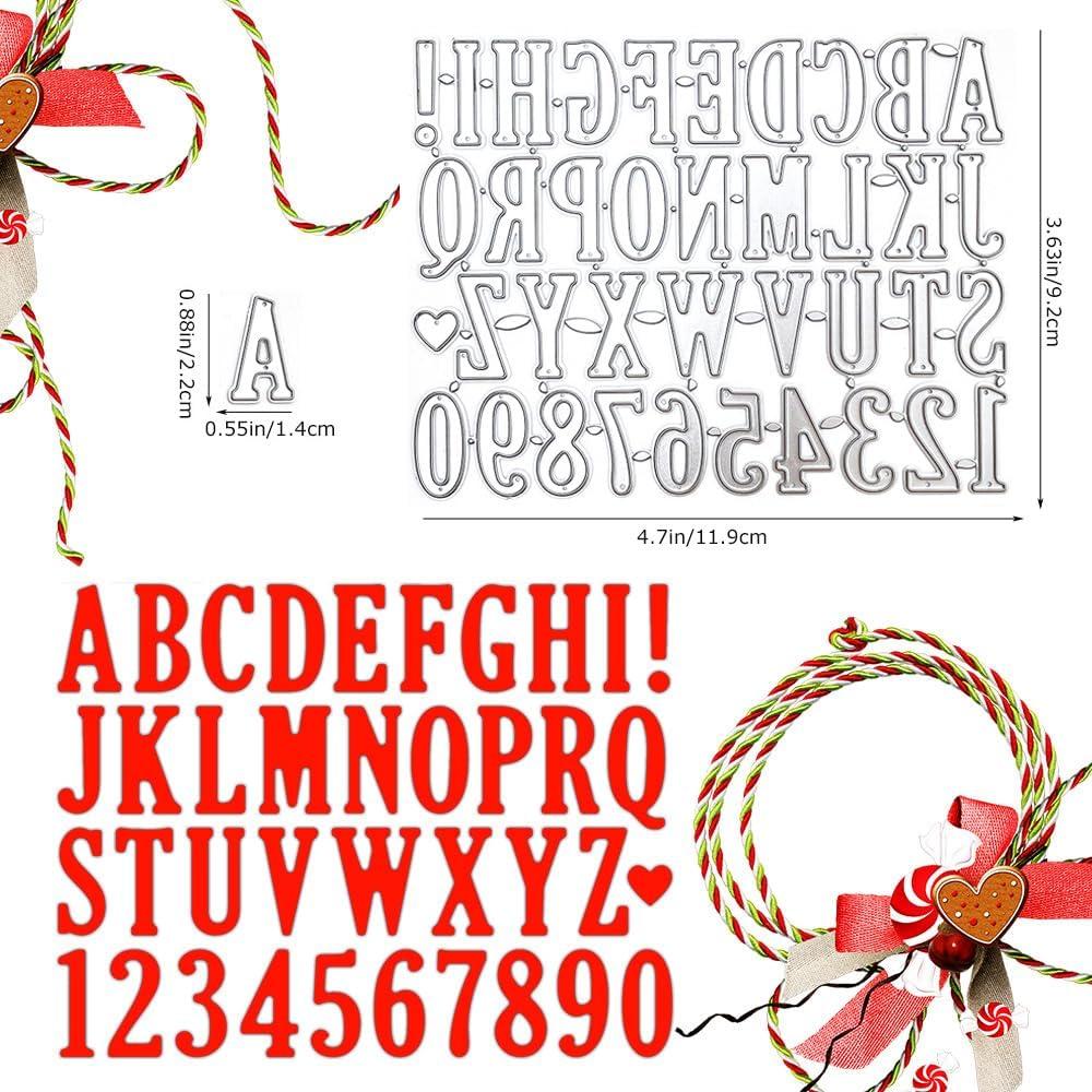 Troquel de Corte de Metal KVMDVSY 26 Letras y 10 Números DIY