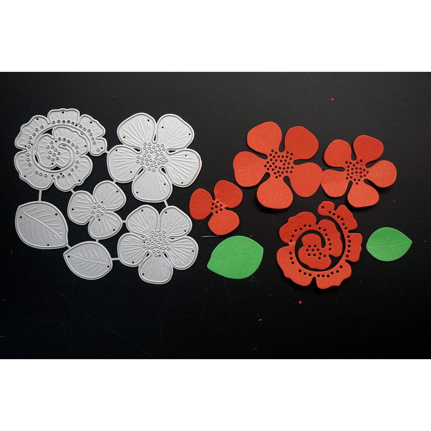 Troqueles de Corte de Metal Belamour 9 Flores y 2 Hojas