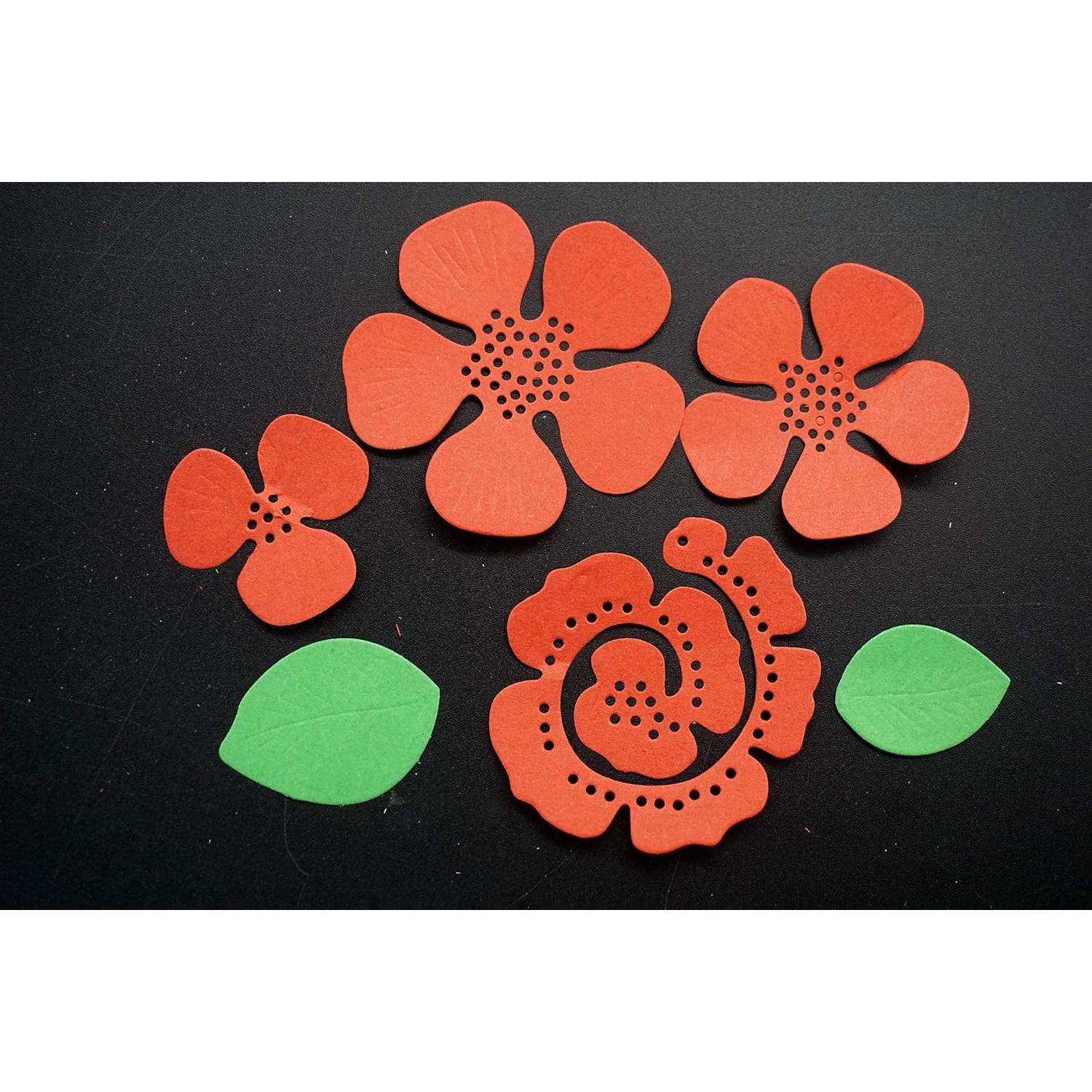 Troqueles de Corte de Metal Belamour 9 Flores y 2 Hojas