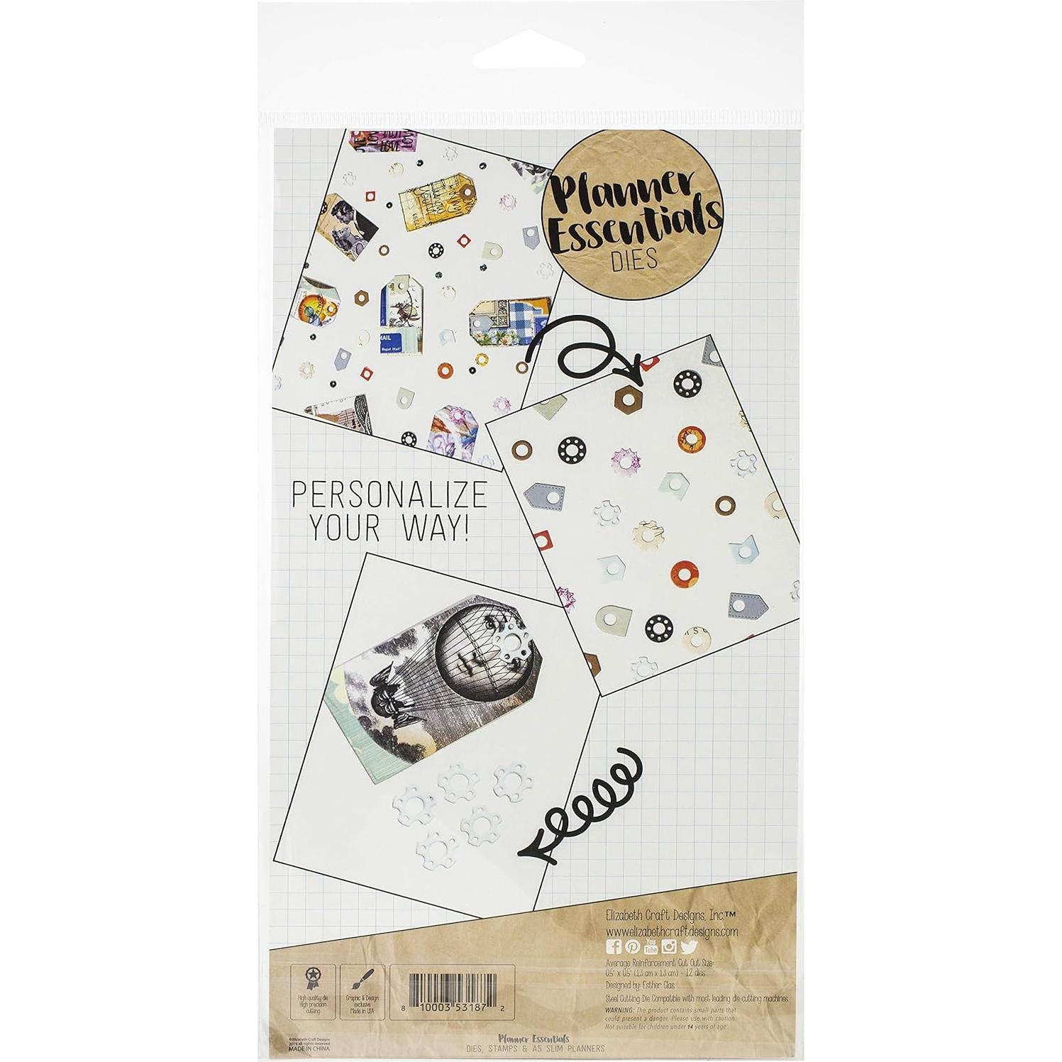 Troquel Decorativo Elizabeth Craft para Planificador - 12 Piezas