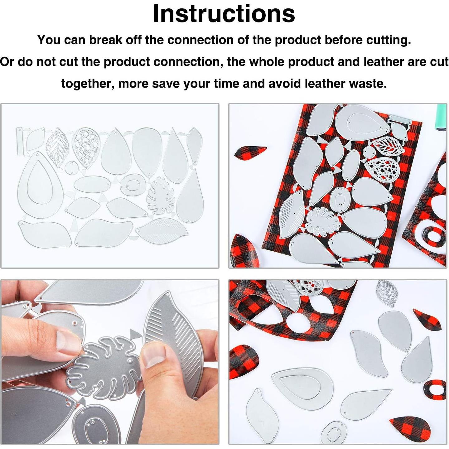 19 Troqueles de Metal para Pendientes Boao - DIY Cuero y Papel