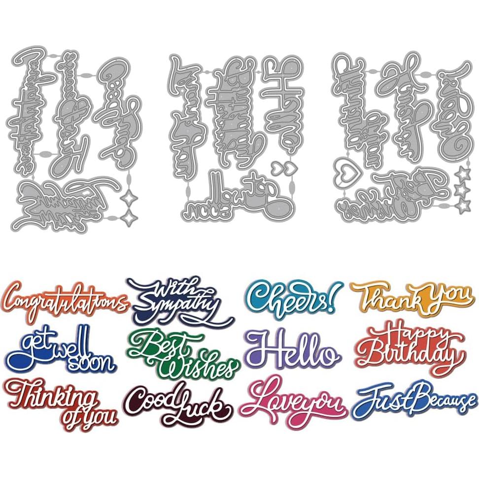 Cortes de Metal para Scrapbooking MAYJOYDIY - Palabras de Bendición