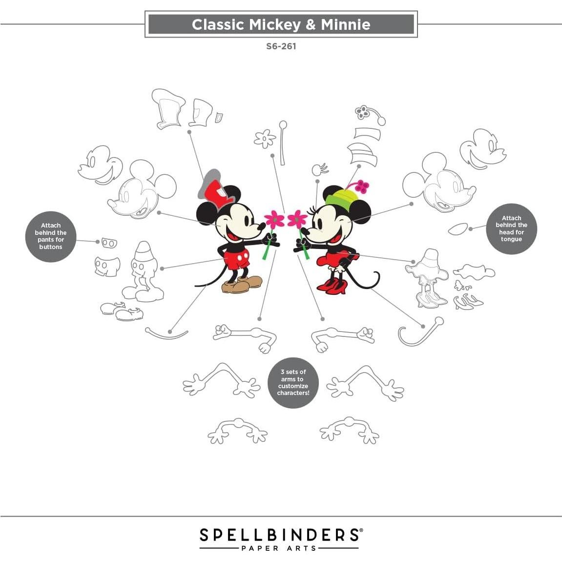 Troqueles de Corte Spellbinders Steamboat Willie - 29 Piezas