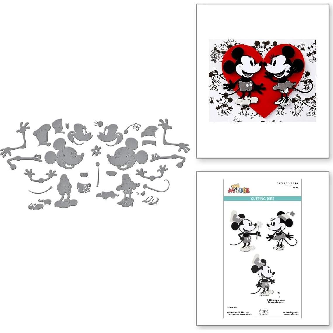 Troqueles de Corte Spellbinders Steamboat Willie - 29 Piezas