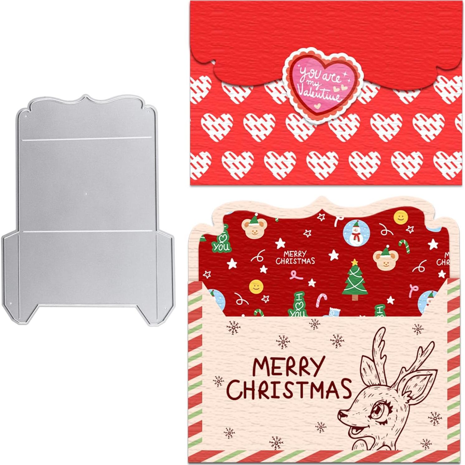 Troqueles de Sobre LANGFON para Scrapbooking 11.43x14.99 cm