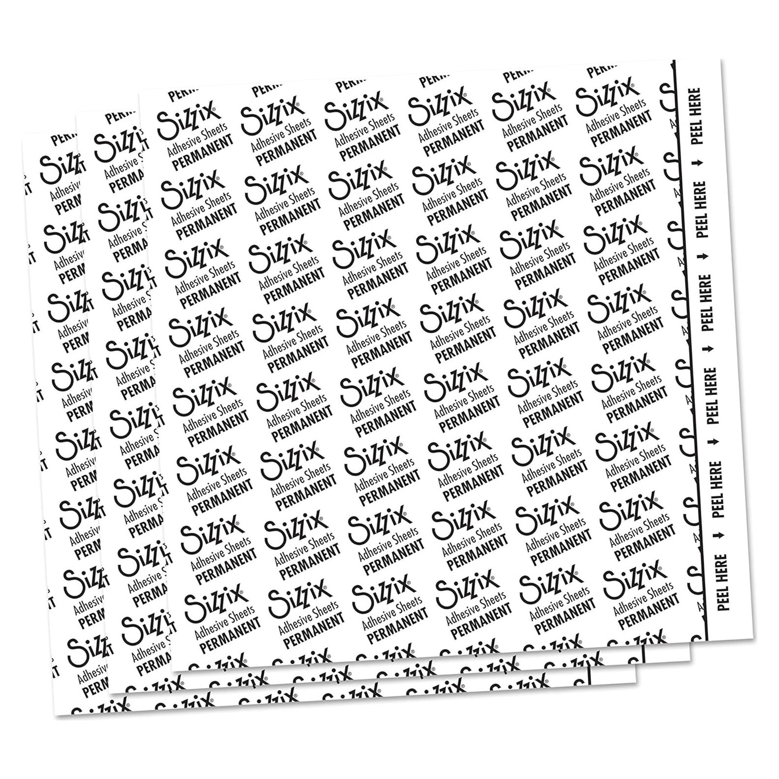 Hojas Adhesivas Sizzix 15x15 cm - 10 Unidades Sin Residuo