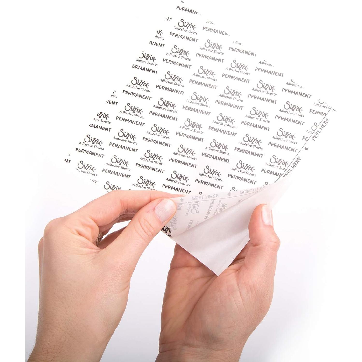 Hojas Adhesivas Sizzix 15x15 cm - 10 Unidades Sin Residuo